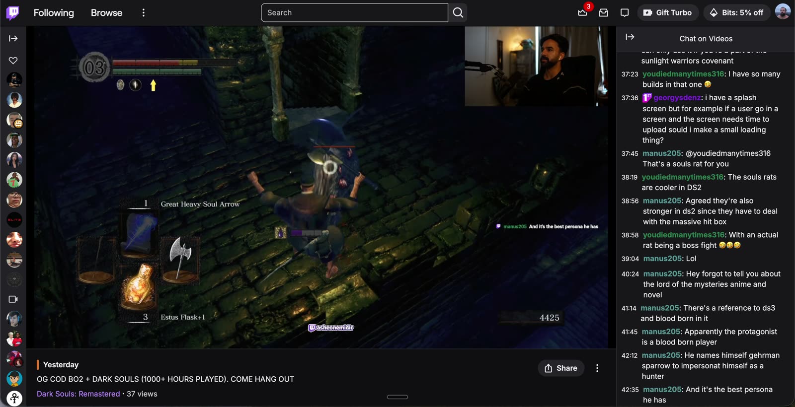 Dark Souls stream frame